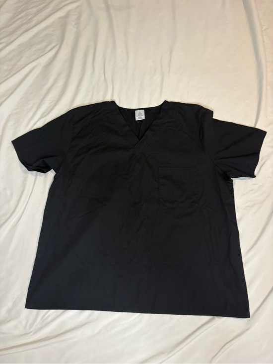 Other - Men's Black V-Neck Shirt with Chest Pocket - Unknown Brand